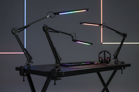 Lampe de bureau articulée fixation pince à vis