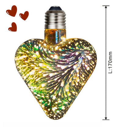Ampoule led E27 noel coeurs