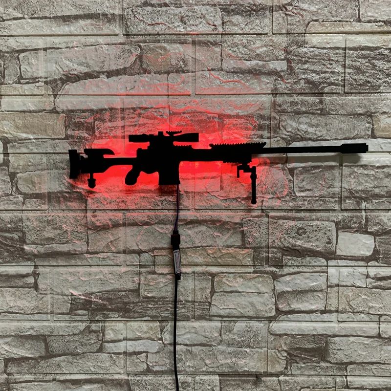 Applique murale lampe LED RGB réplique armes jeux vidéo télécommande C