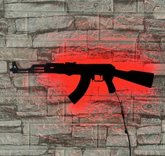 Applique murale lampe LED RGB réplique armes jeux vidéo télécommande E