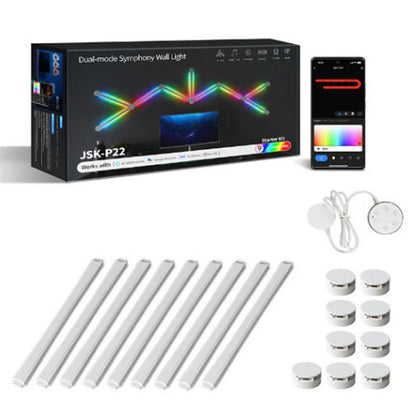 Applique murale rgb baguettes 9 blanches