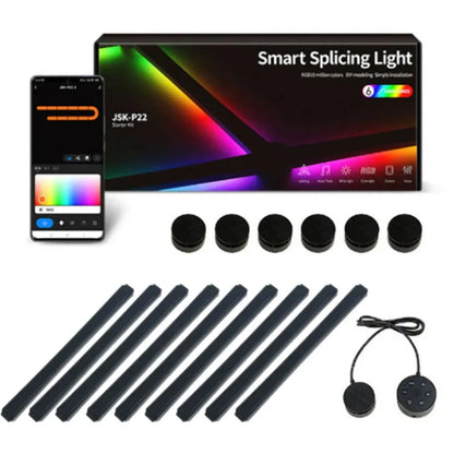Applique murale rgb baguettes 9 noires