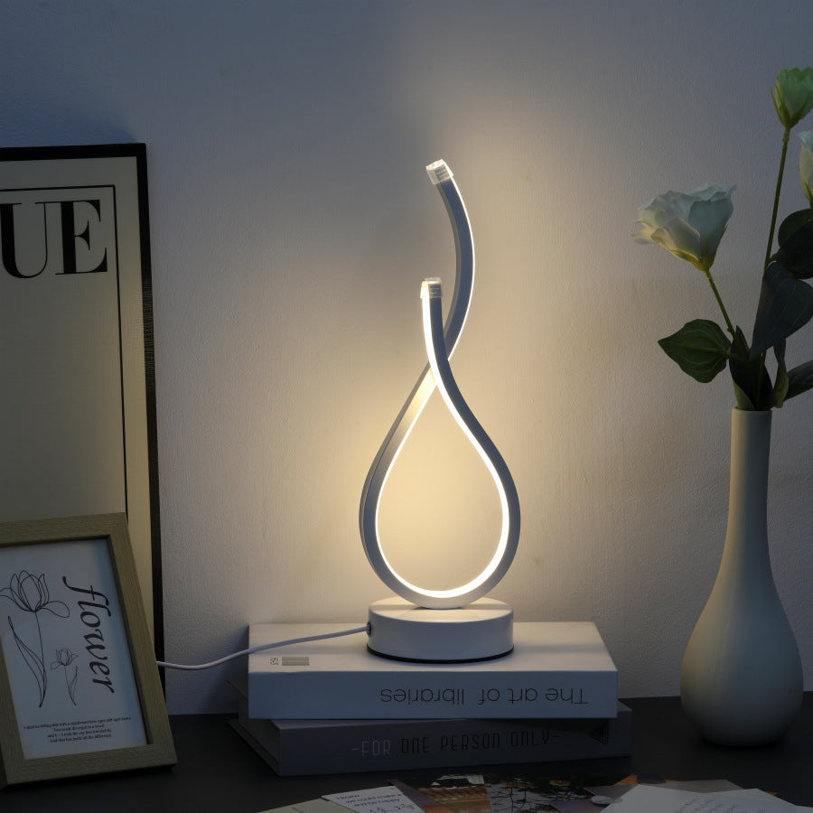Lampe led flamme usb 3 modes blanche