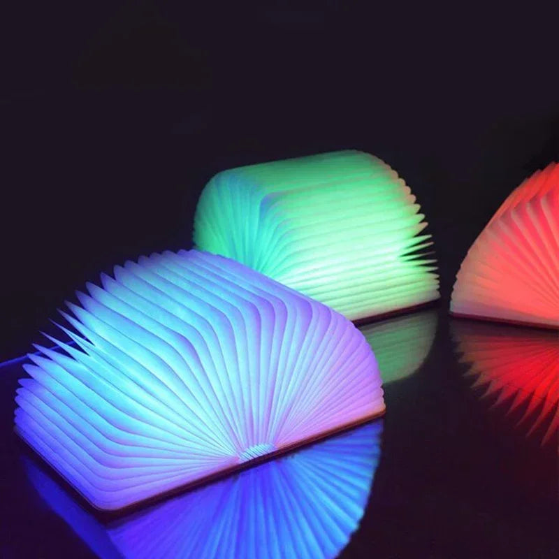 Lampe led livre magnétique rechargeable usb colorée