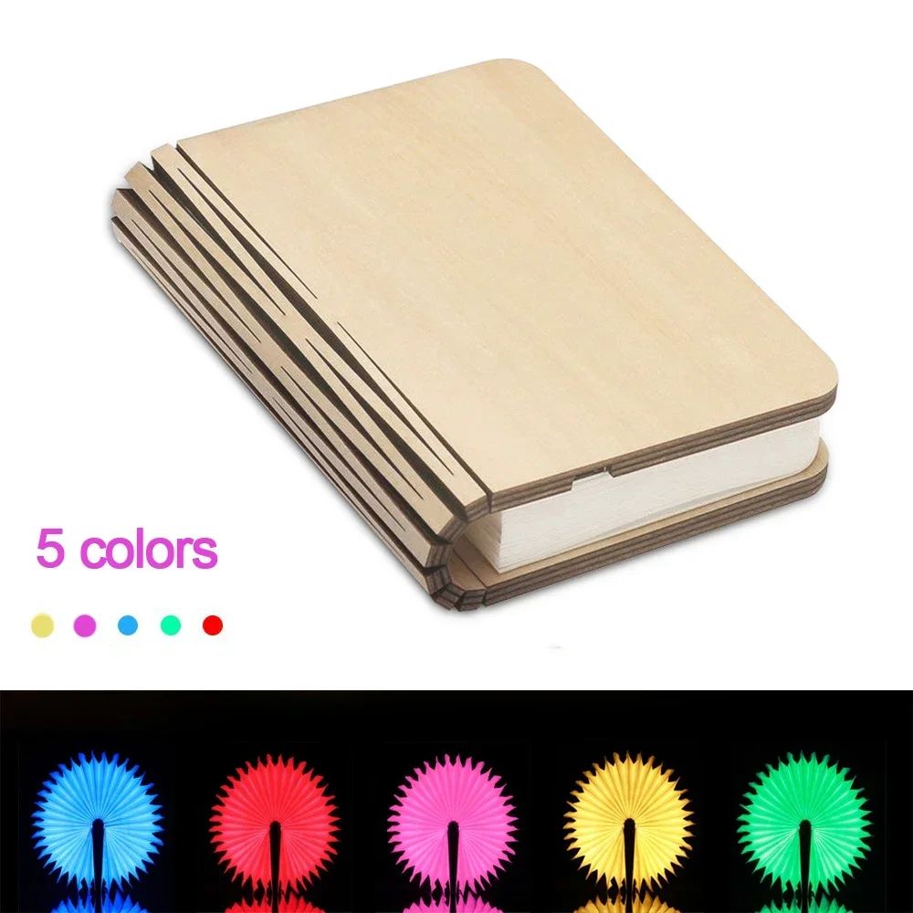 Lampe led livre magnétique rechargeable usb beige 5 couleurs
