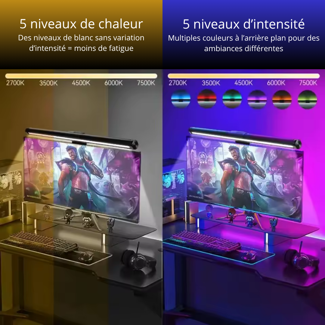 Lampe led recto verso 2 ambiances