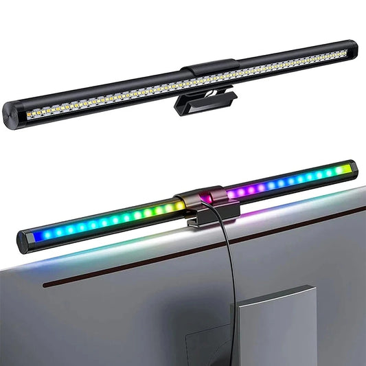 Lampe led recto verso dessus ecran rgb