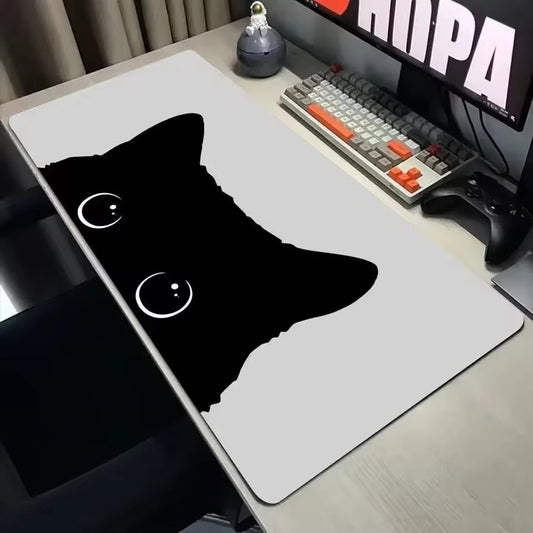 Tapis de souris XXL chat noir proche