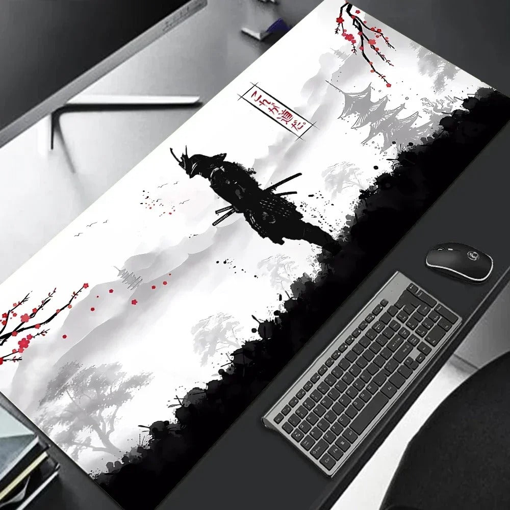 Tapis de souris gamer samourai noir
