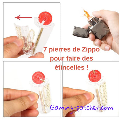 boites silex 7 pierres type Zippo
