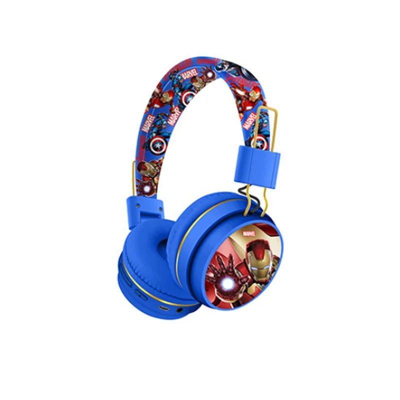 casque audio bluetooth micro avengers iron man bleu