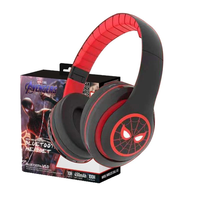 casque audio bluetooth micro avengers spiderman noir