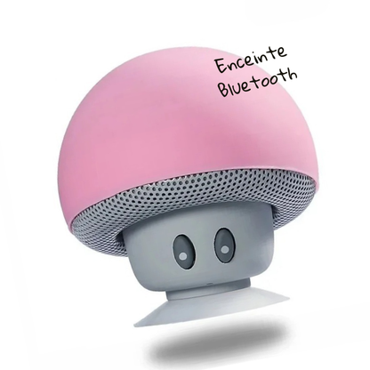 enceinte téléphone micro tactile champignon rose