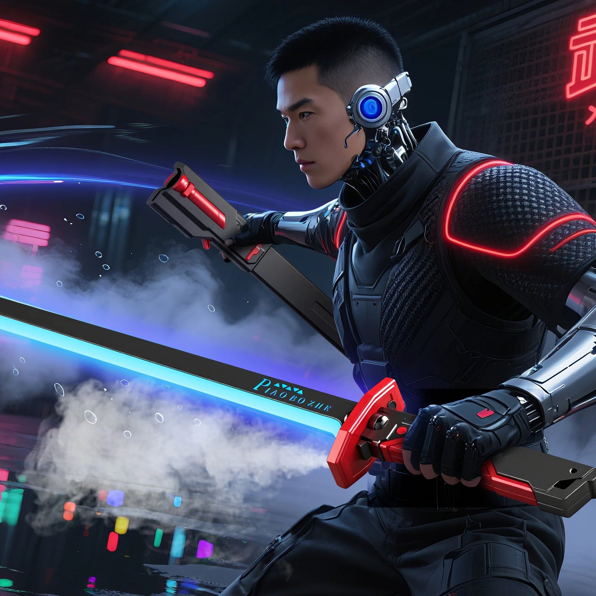 epee samourai led etincelles foureau