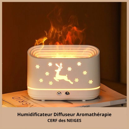 humidificateur diffuseur aromathérapie cerf flocons de neige