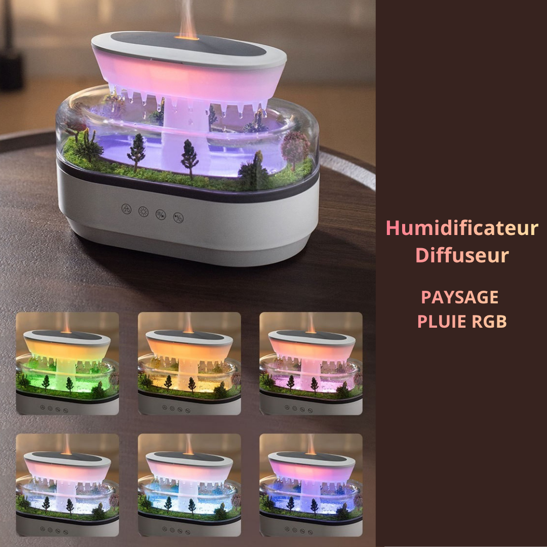 humidificateur diffuseur aromathérapie paysage couleurs