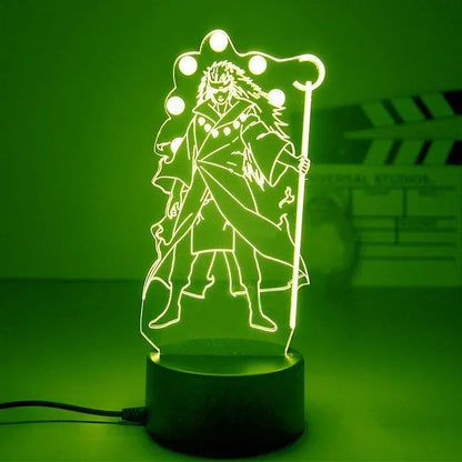 Lampe LED acrylique socle télécommande Naruto E