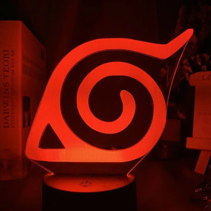 Lampe LED acrylique socle télécommande Naruto F