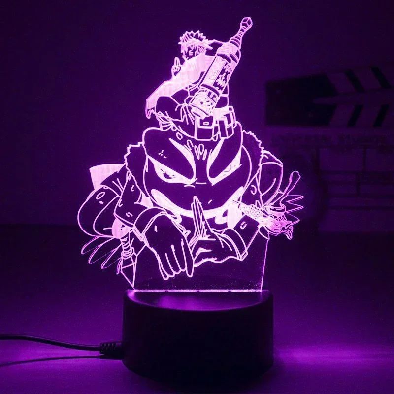 Lampe LED acrylique socle télécommande Naruto H