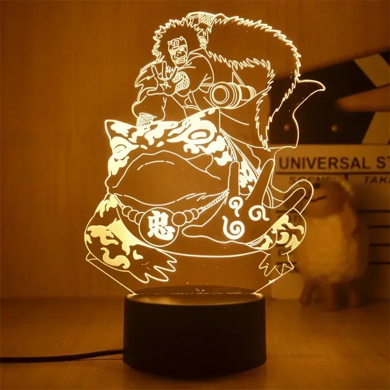 Lampe LED acrylique socle télécommande Naruto N