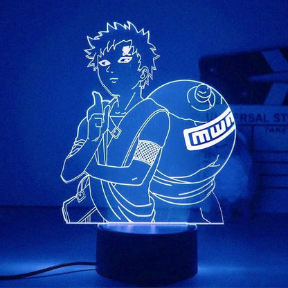 Lampe LED acrylique socle télécommande Naruto P