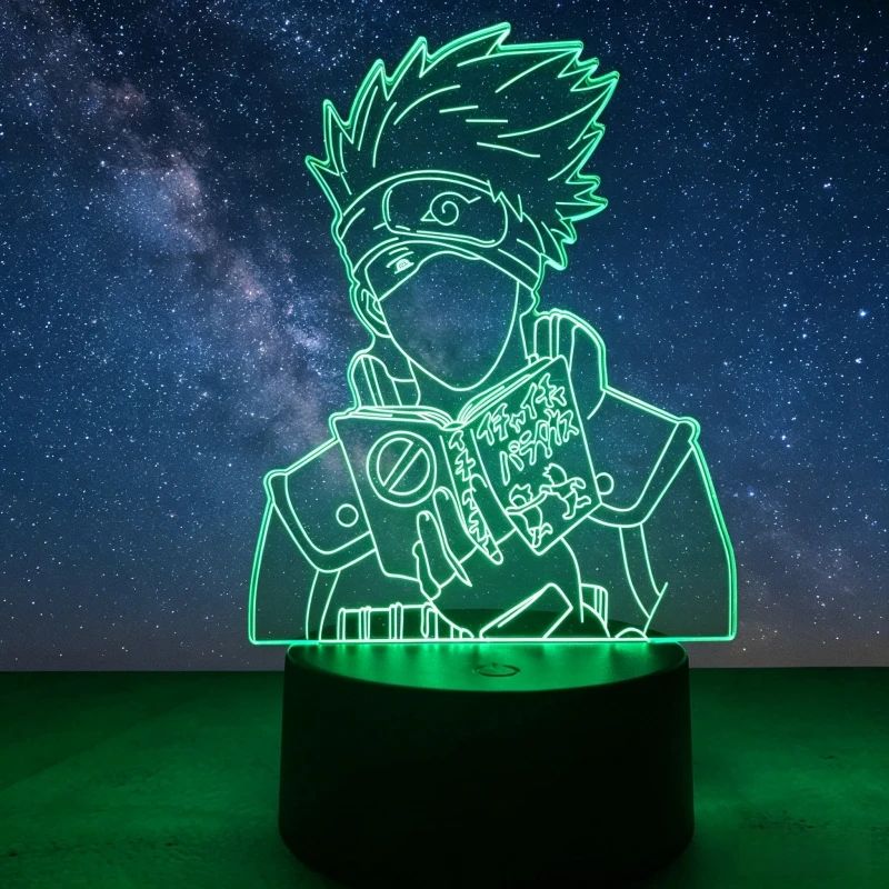 Lampe LED acrylique socle télécommande Naruto U