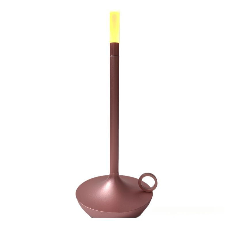 lampe led design or rose bougeoir tactile