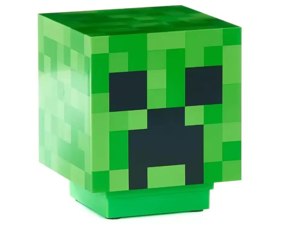 Lampe led rechargeable Minecraft tête de Creeper verte