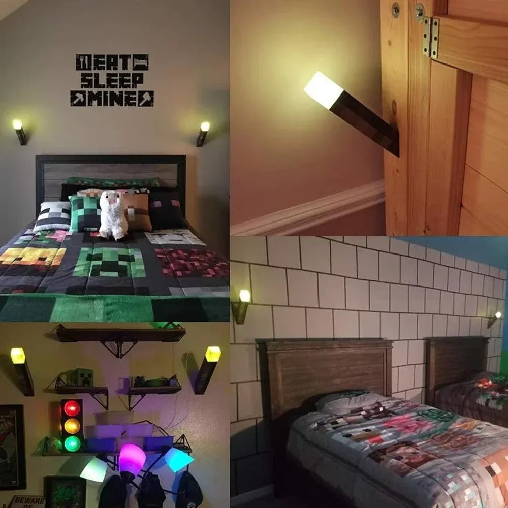 Lampe led rechargeable Minecraft chambre rgb