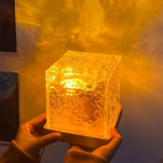lampe led rgb cube vague orange