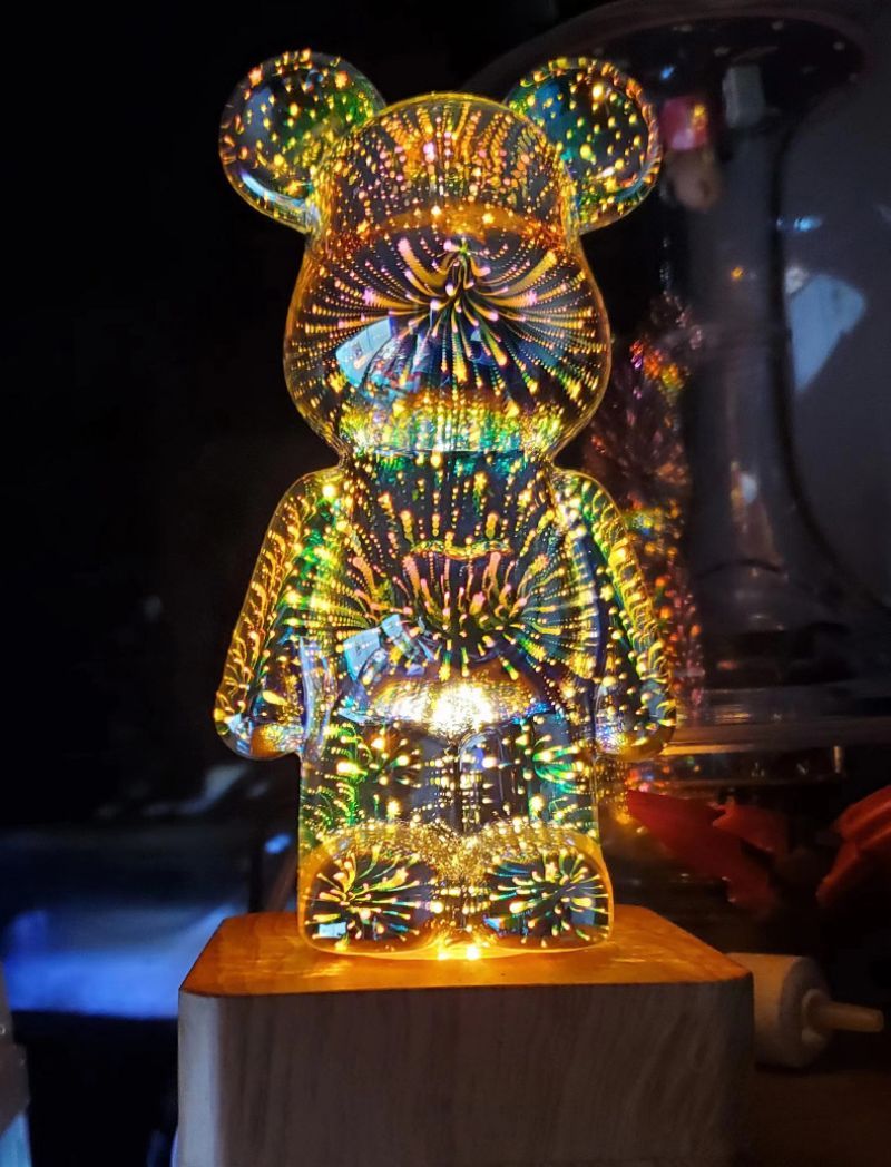 lampe led socle ourson de noel expo