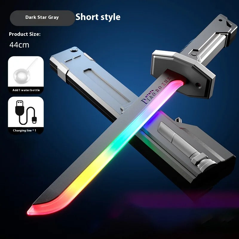 mini epee led samourai rgb foureau grise