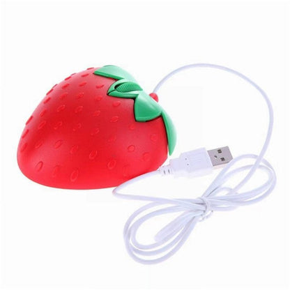 Souris filaire en forme de fraise usb