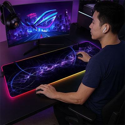 sous main bureau rgb espace joueur