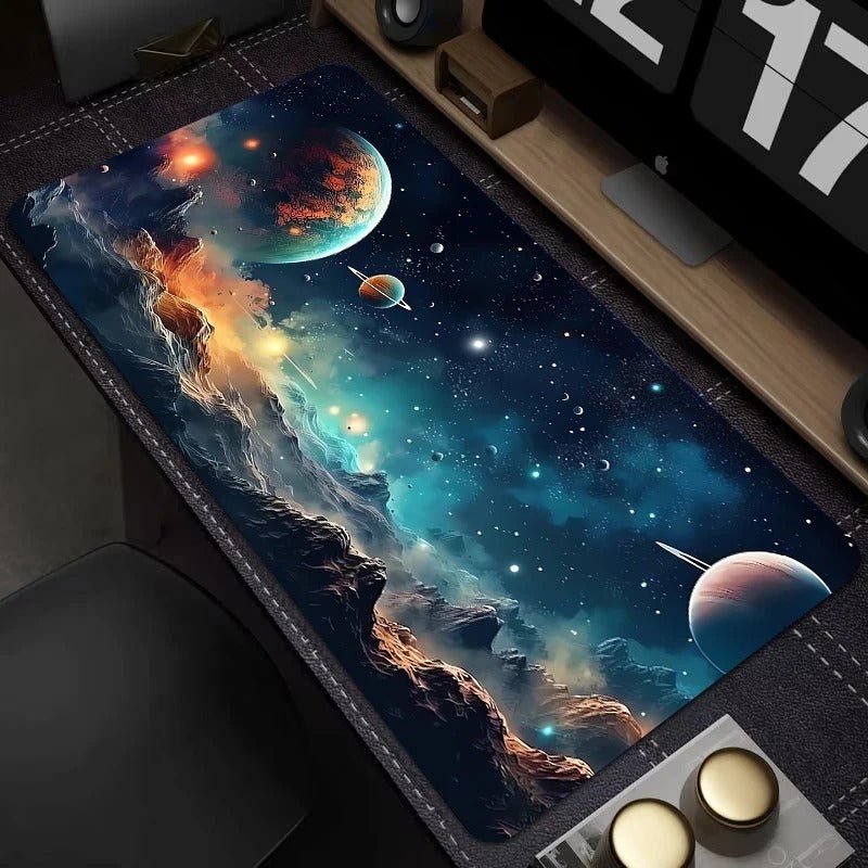 sous main bureau xxl rochers planètes
