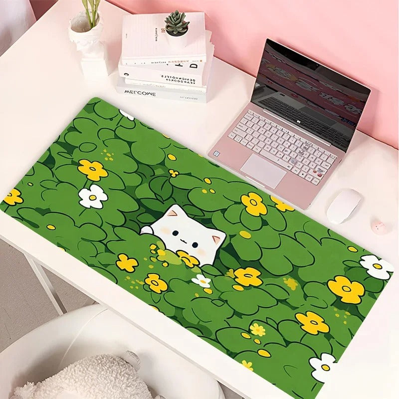 Tapis de souris XXL chat fougères