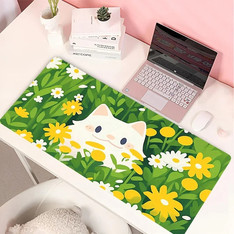Tapis de souris XXL chat prairie
